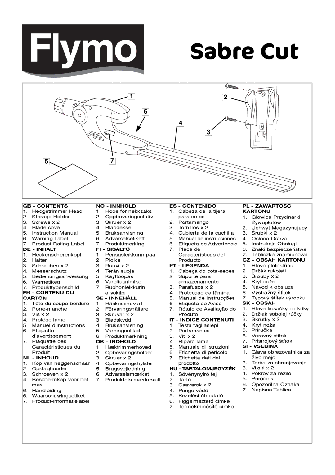 Flymo Sabre Cut instruction manual 