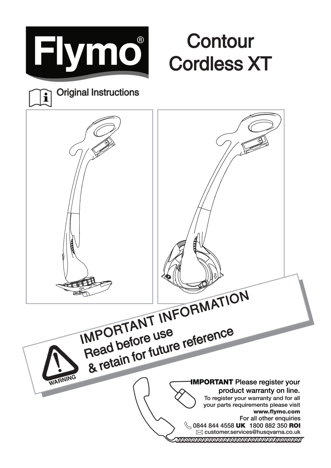 Flymo manual Contour Cordless XT 