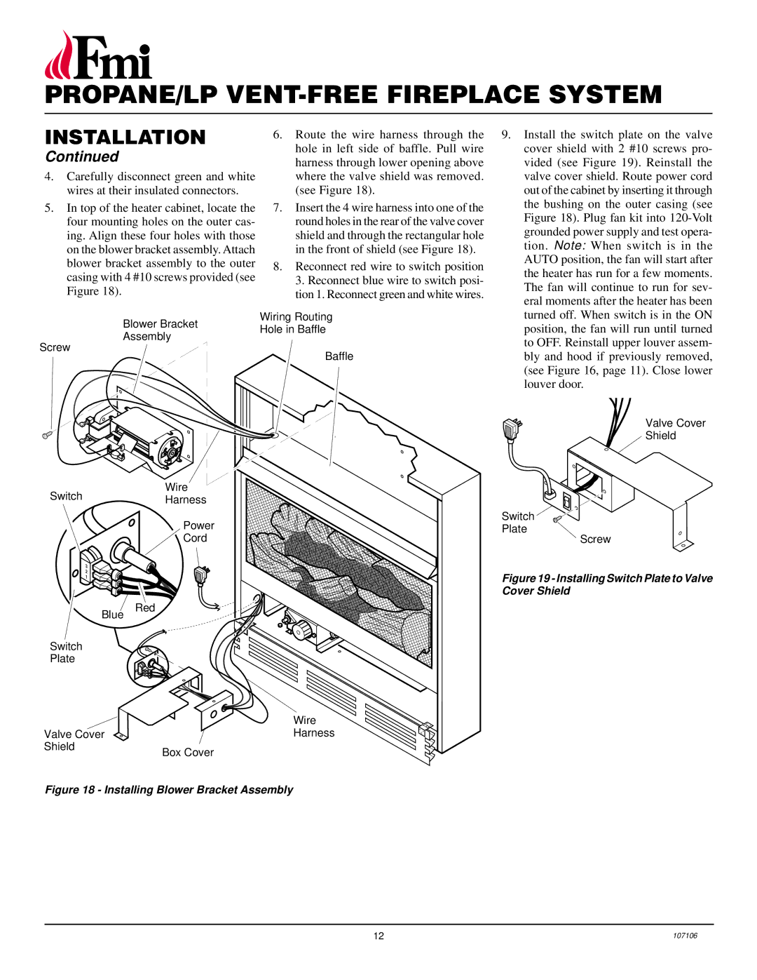 FMI FMH26TP installation manual Plug fan kit into 120-Volt 