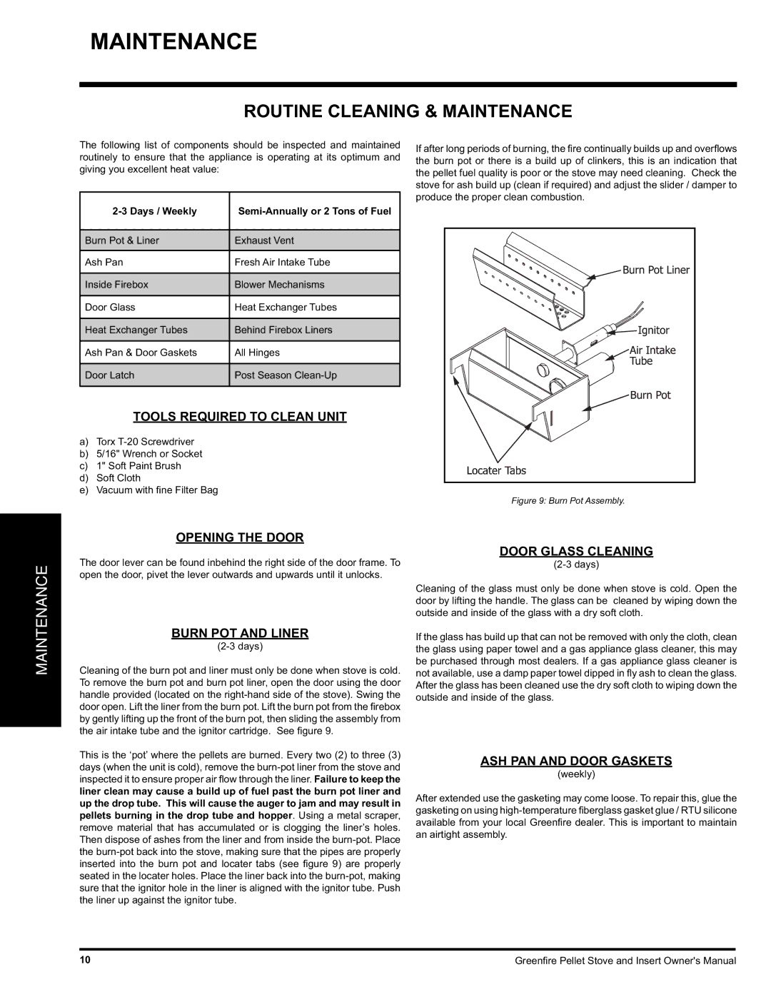 FMI GF55, GFI55 owner manual Routine Cleaning & Maintenance 