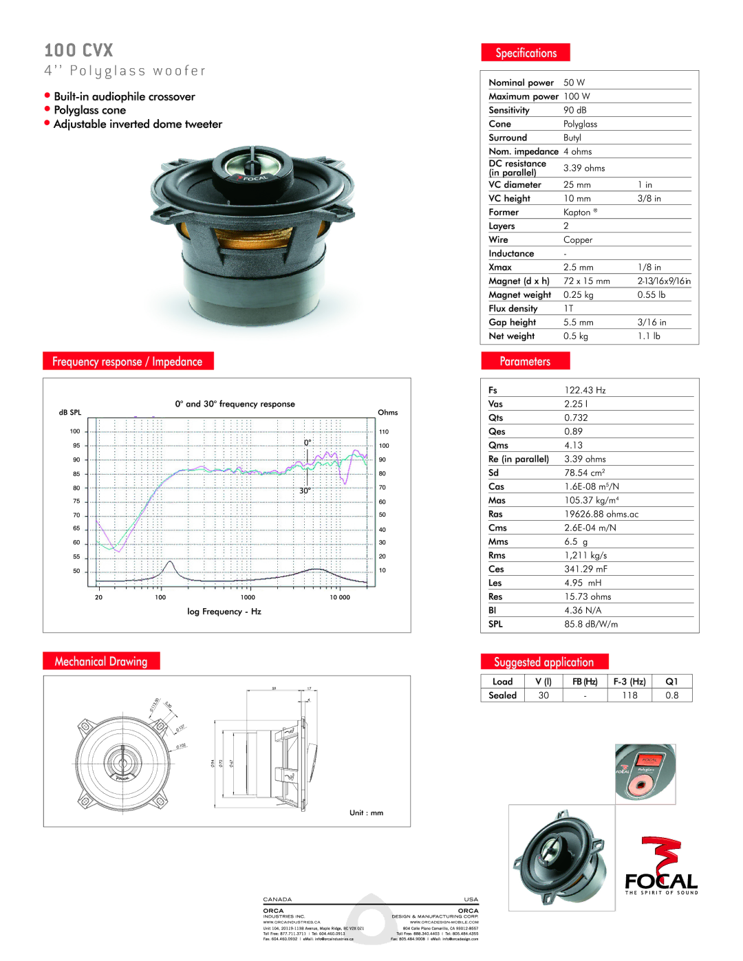 Focal 100 CVX manual 