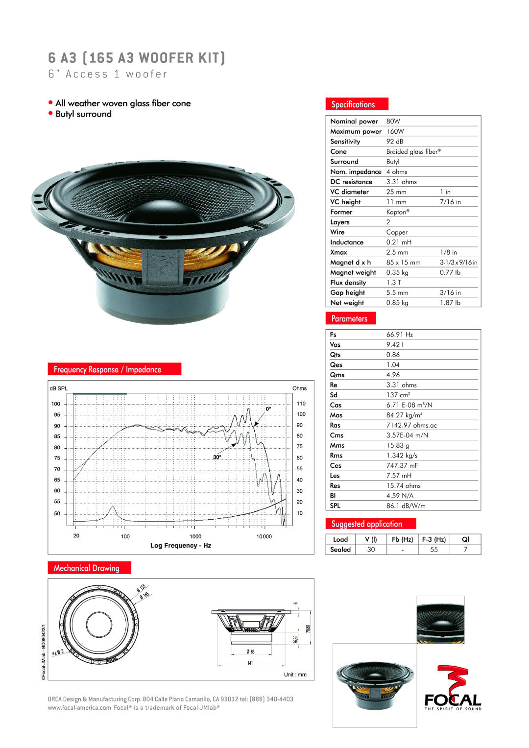 Focal 4 A3, 6 A3, 165 A3 manual 