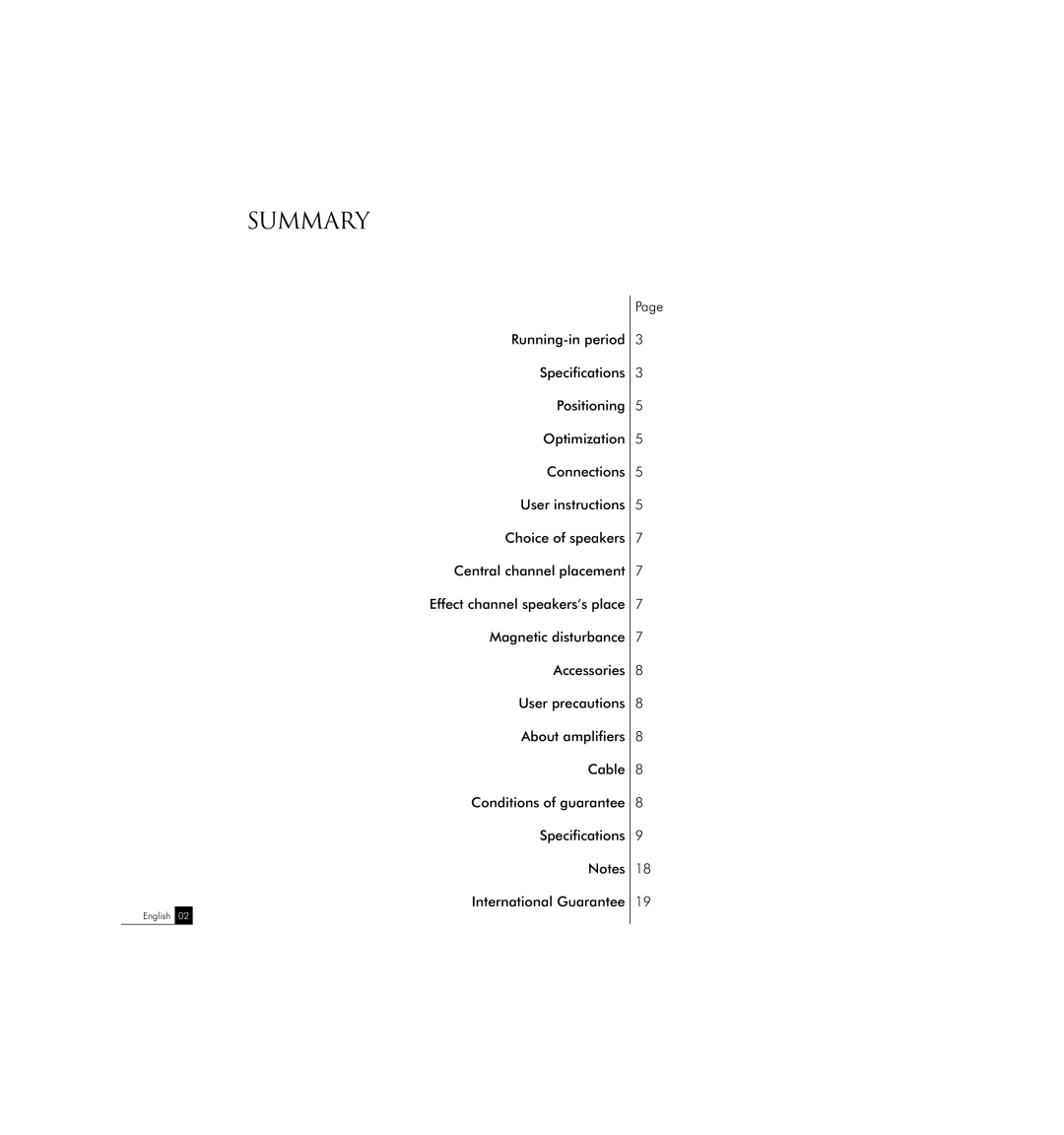 Focal Portable Speaker user manual Summary 