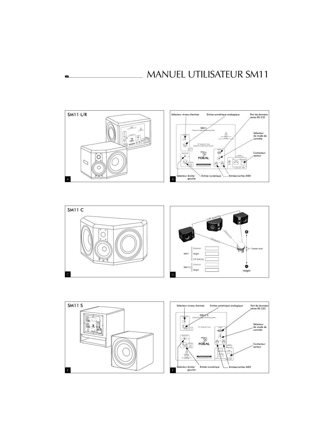 Focal user manual SM11 L/R 