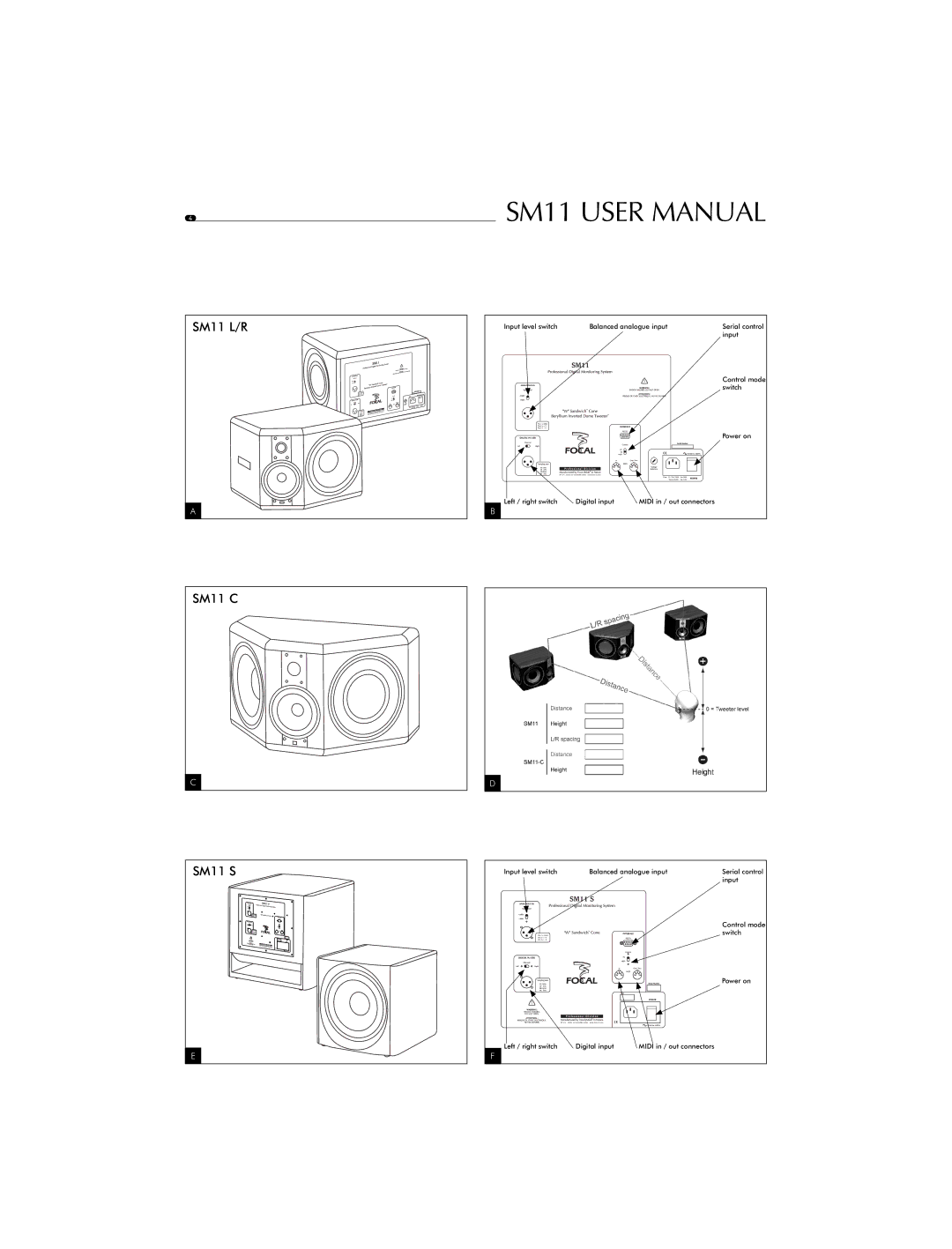 Focal user manual SM11 L/R 