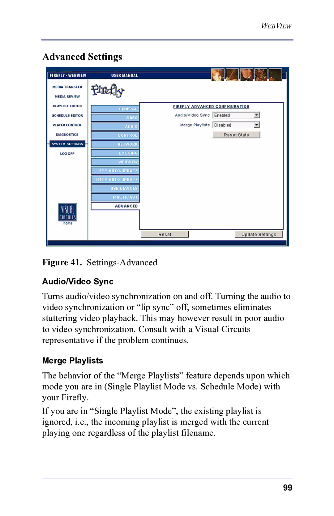 FOCUS Enhancements 3.2 user manual Advanced Settings, Settings-Advanced 