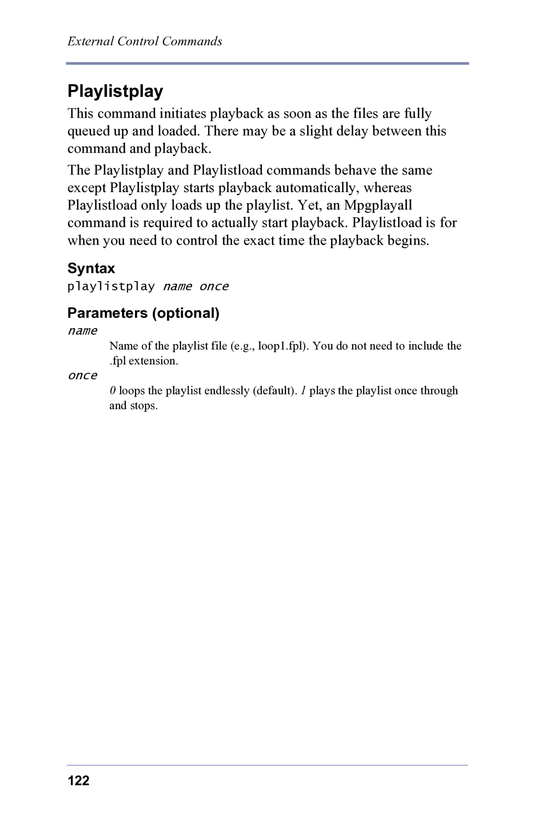 FOCUS Enhancements 3.2 user manual Playlistplay 