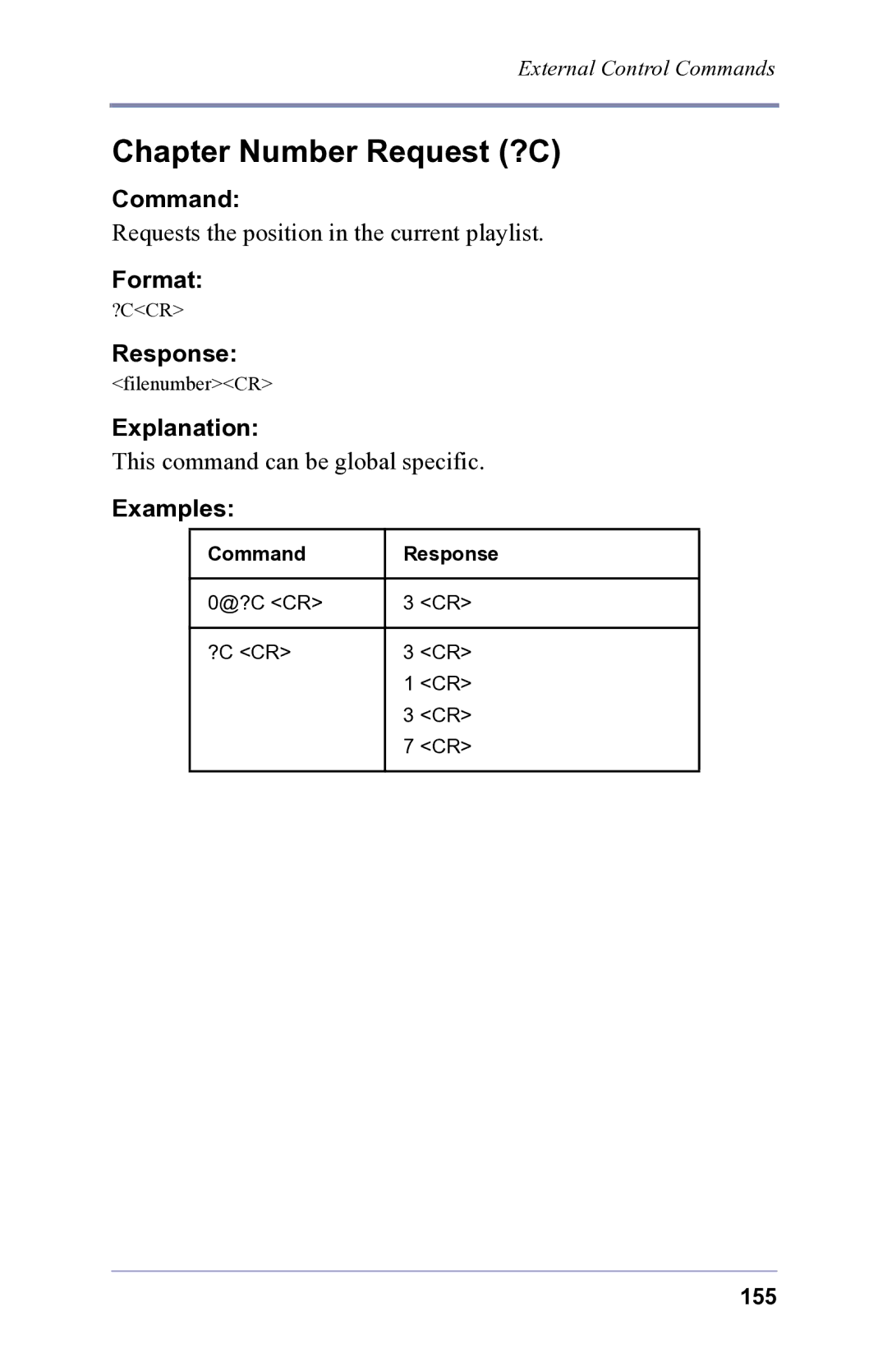 FOCUS Enhancements 3.2 user manual Chapter Number Request ?C 