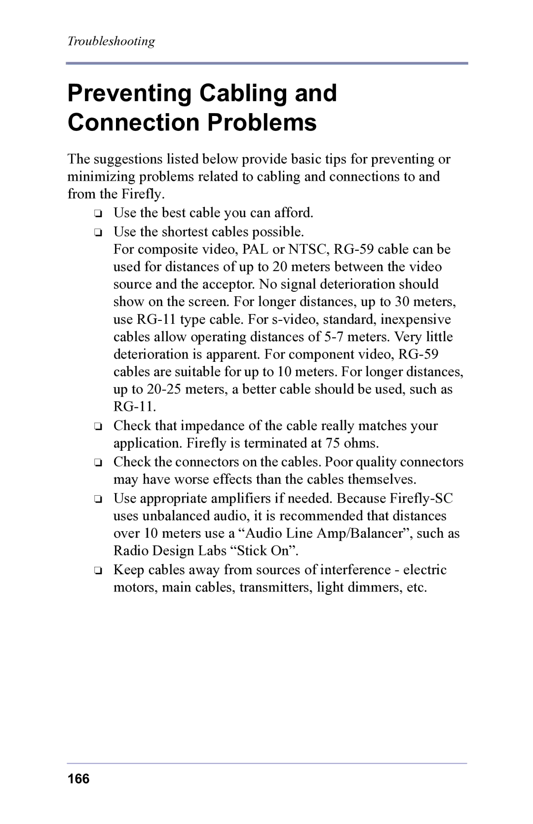 FOCUS Enhancements 3.2 user manual Preventing Cabling Connection Problems 