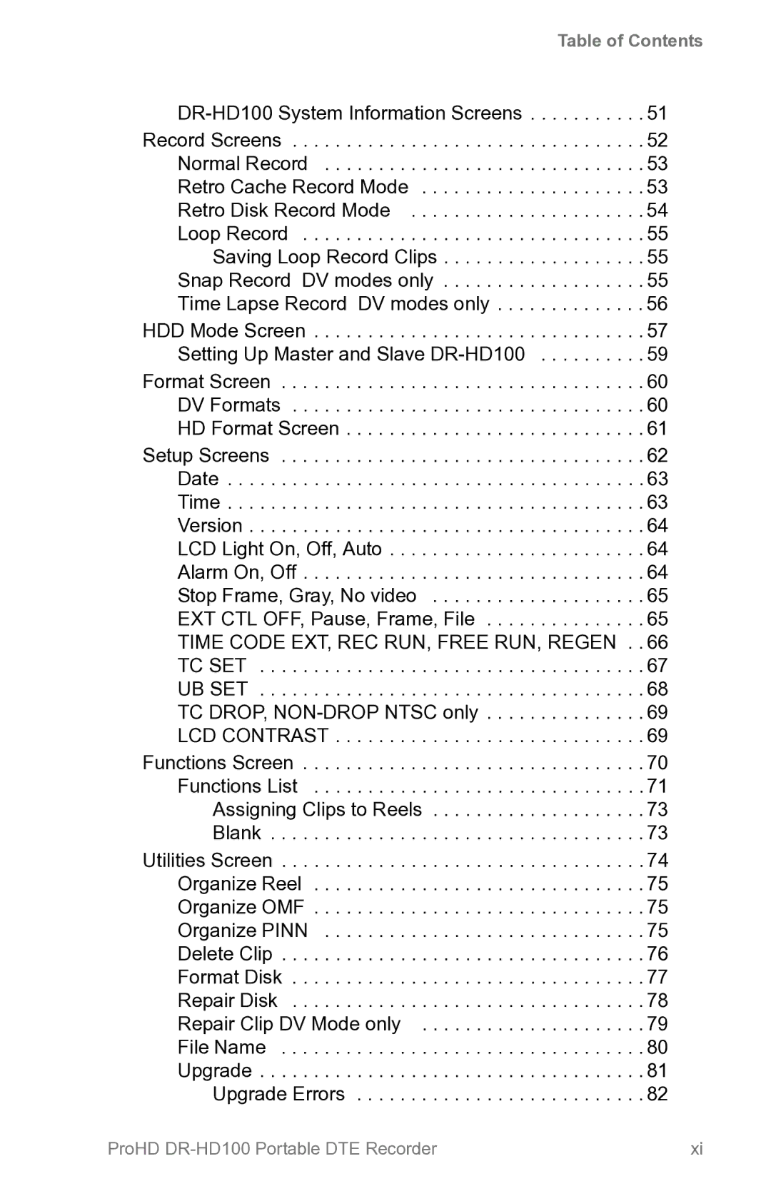 FOCUS Enhancements DR-HD100 manual Upgrade Errors 