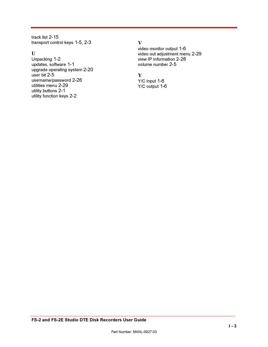 FOCUS Enhancements FS-2/2E manual FS-2 and FS-2E Studio DTE Disk Recorders User Guide 