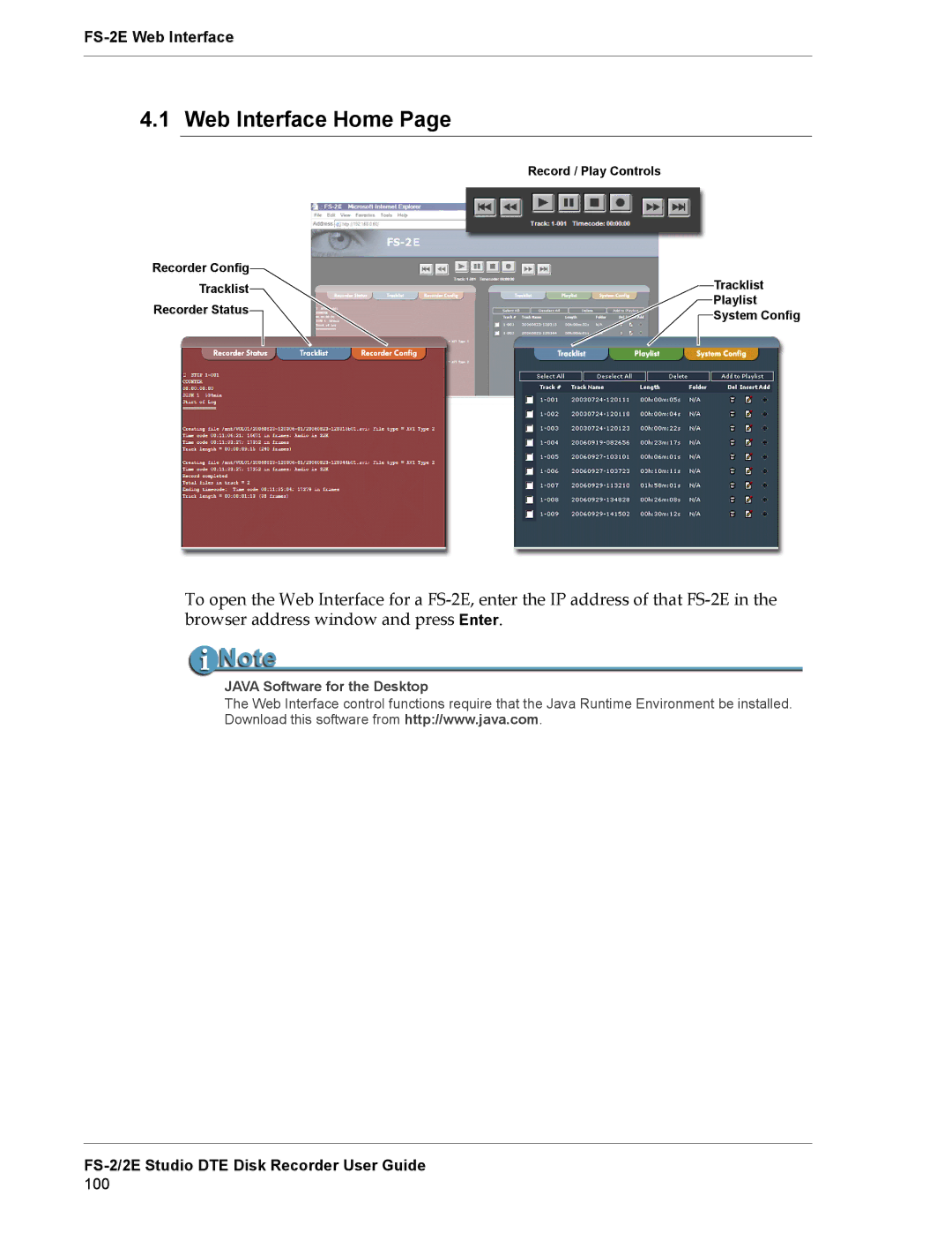 FOCUS Enhancements FS-2E manual Web Interface Home 