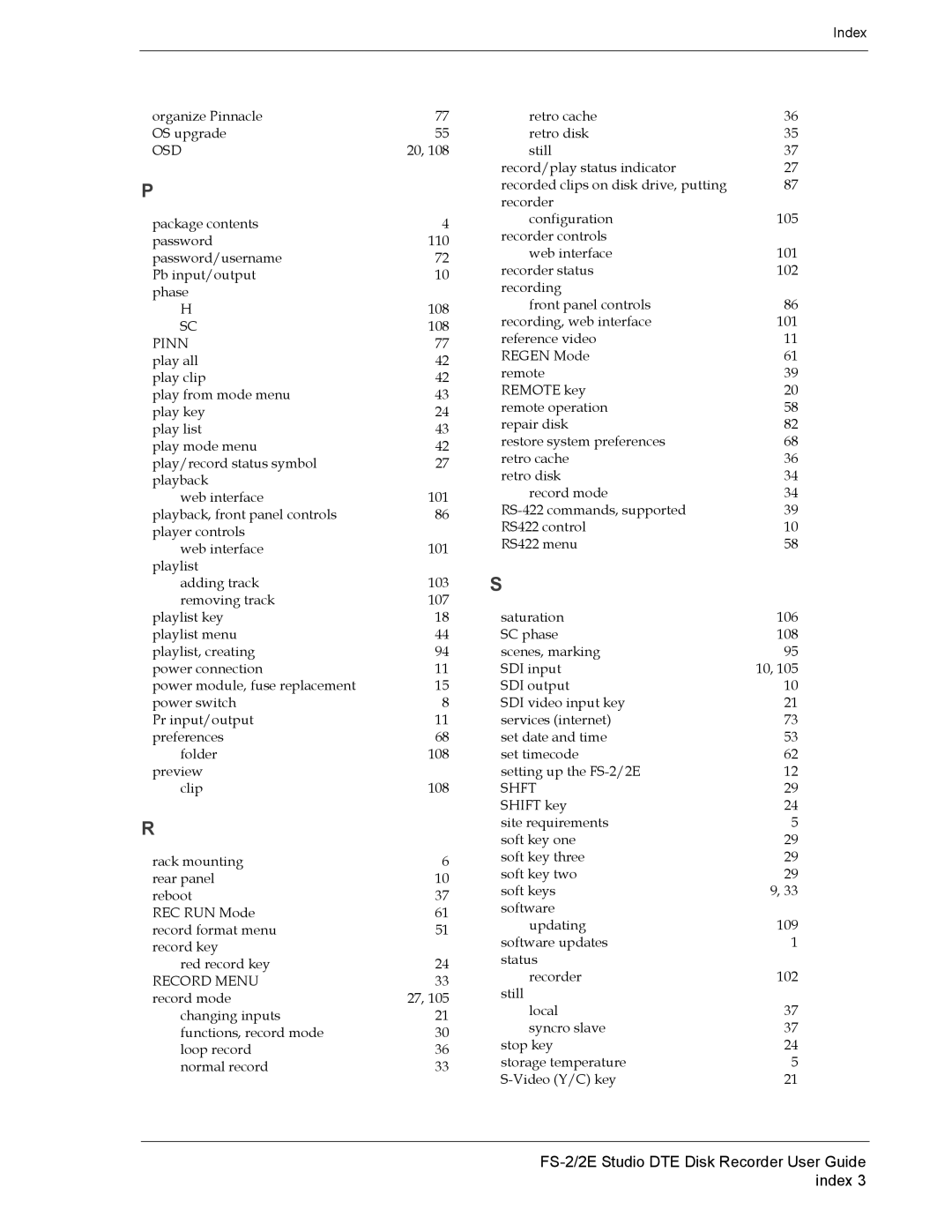 FOCUS Enhancements FS-2E manual 103 S 