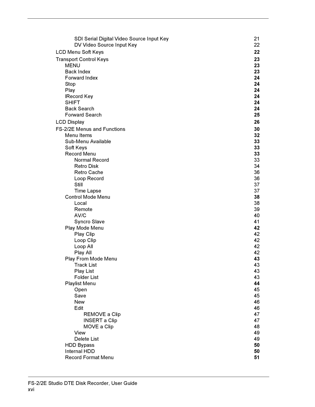 FOCUS Enhancements FS-2E manual Menu 