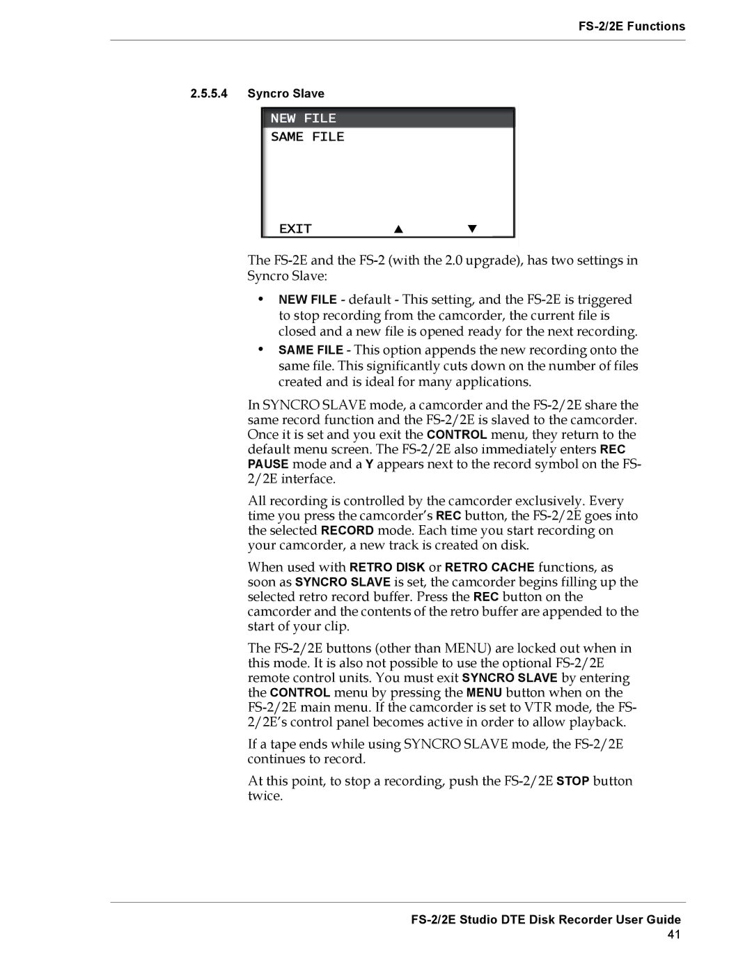 FOCUS Enhancements FS-2E manual NEW File, Same File Exit 