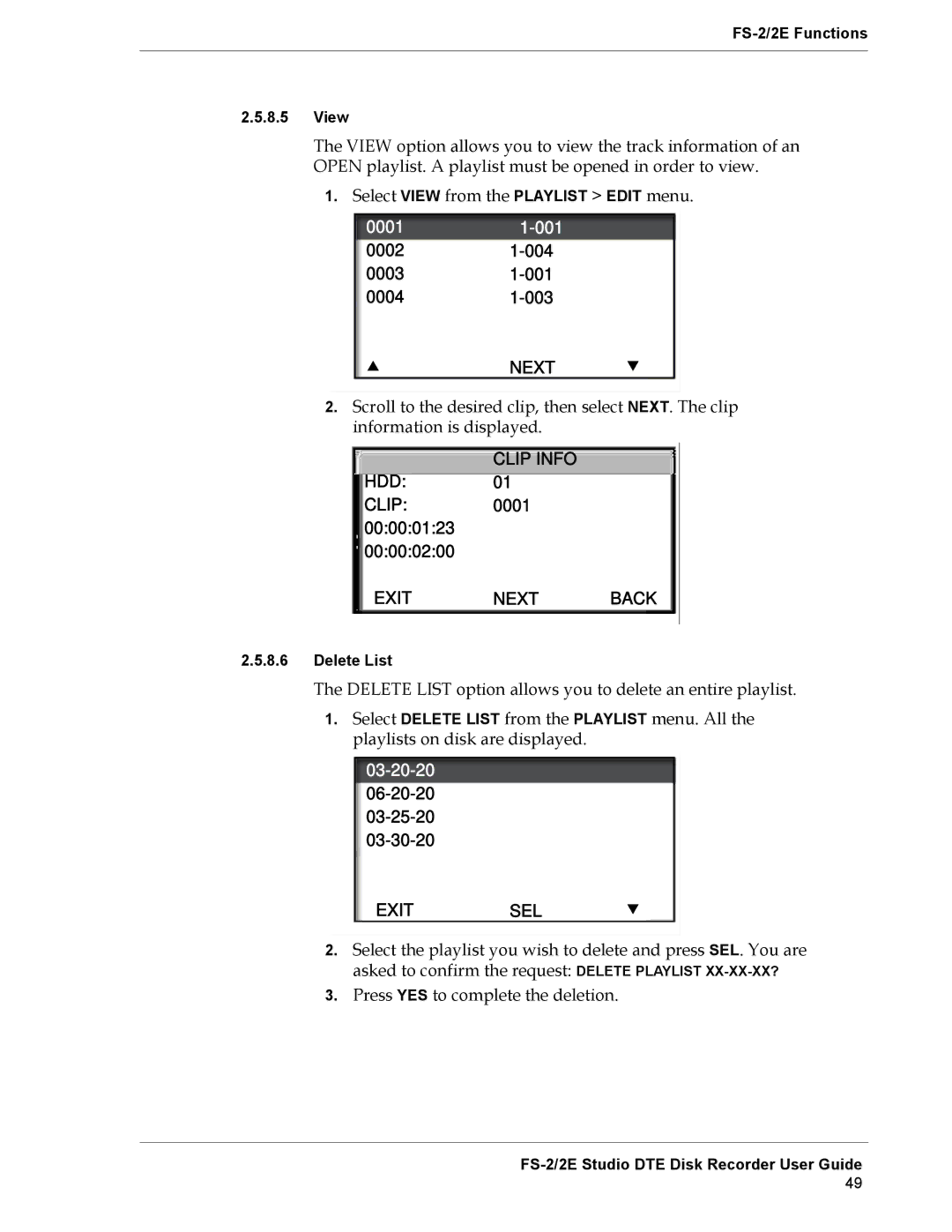 FOCUS Enhancements FS-2E manual FS-2/2E Functions View 