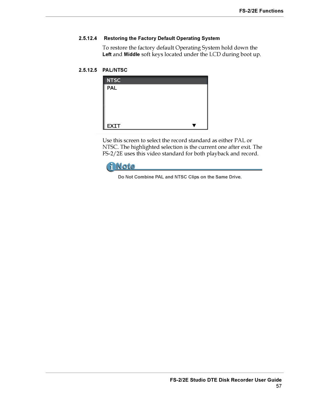 FOCUS Enhancements FS-2E manual Ntsc, PAL Exit 