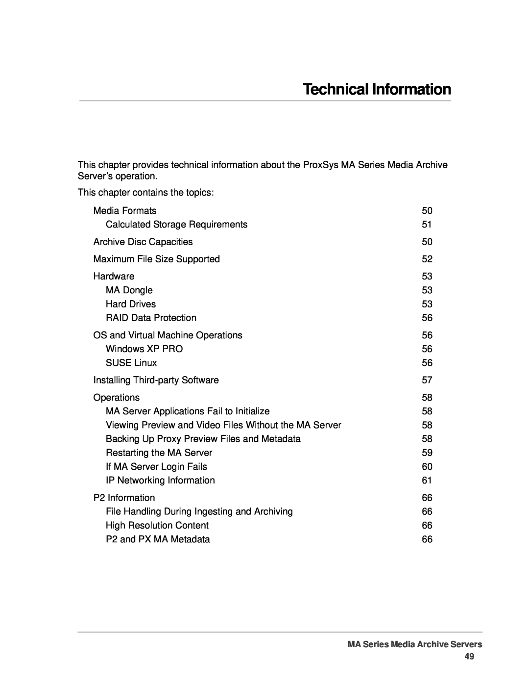 FOCUS Enhancements MANL-1161-04 manual Technical Information 