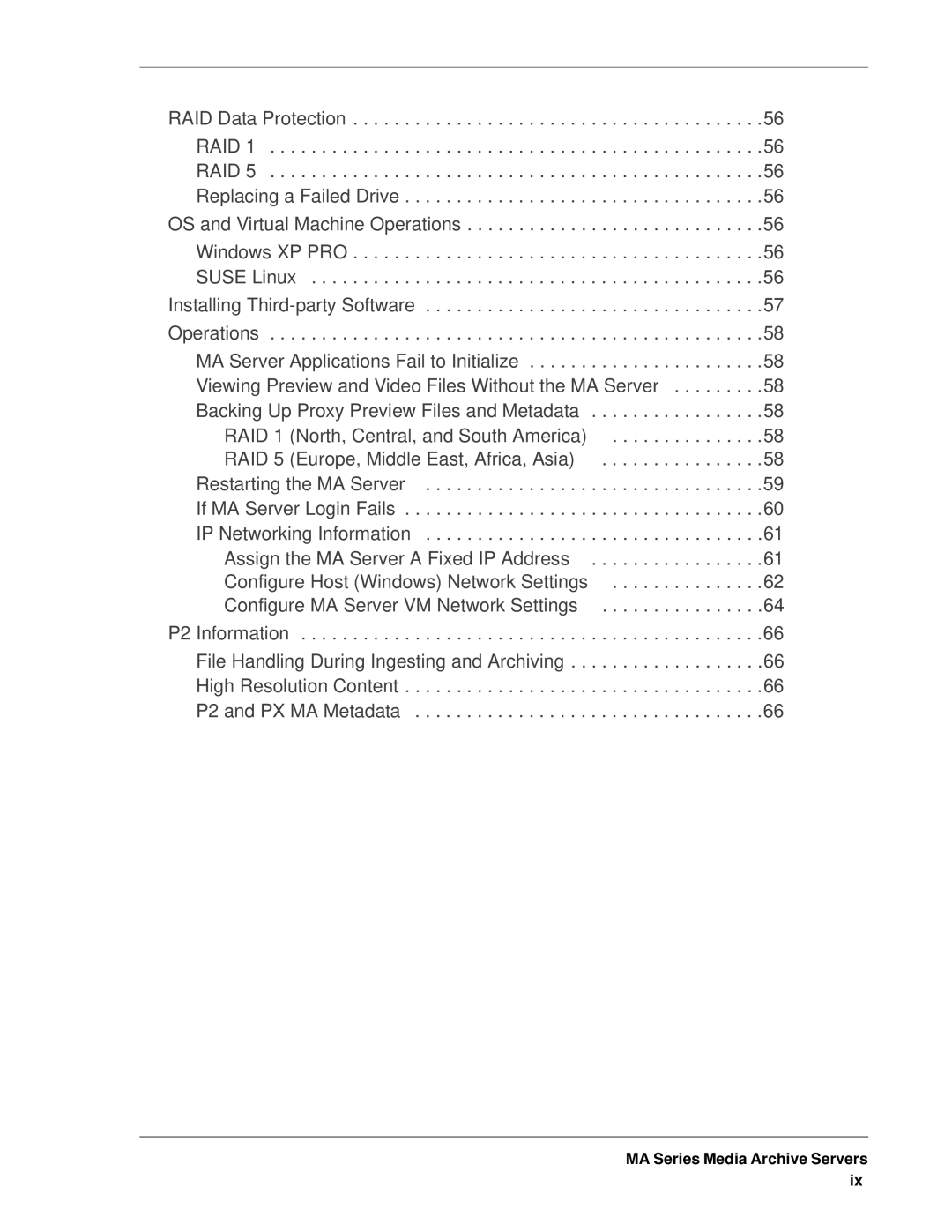 FOCUS Enhancements MANL-1161-04 manual MA Series Media Archive Servers 