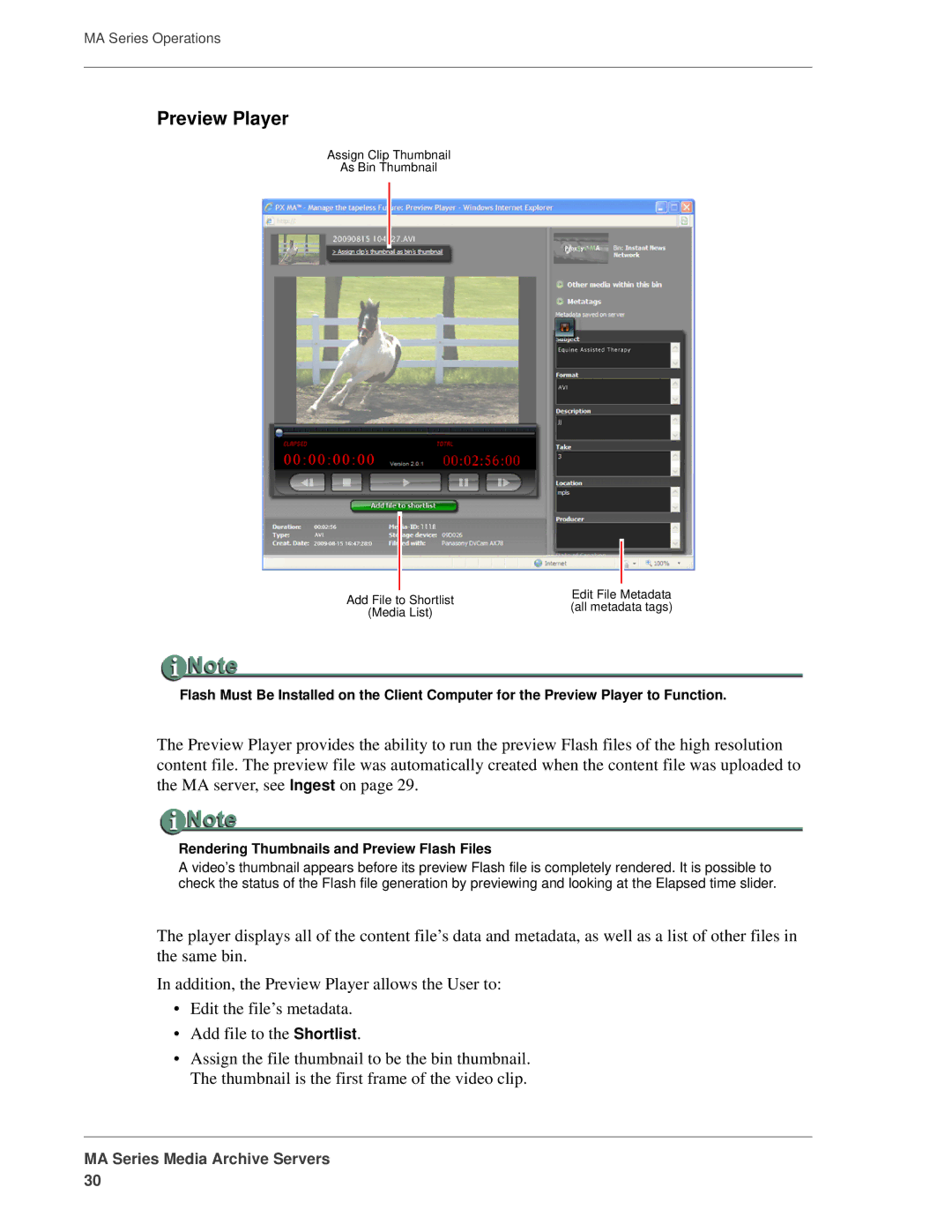 FOCUS Enhancements MANL-1161-04 manual Preview Player, Rendering Thumbnails and Preview Flash Files 