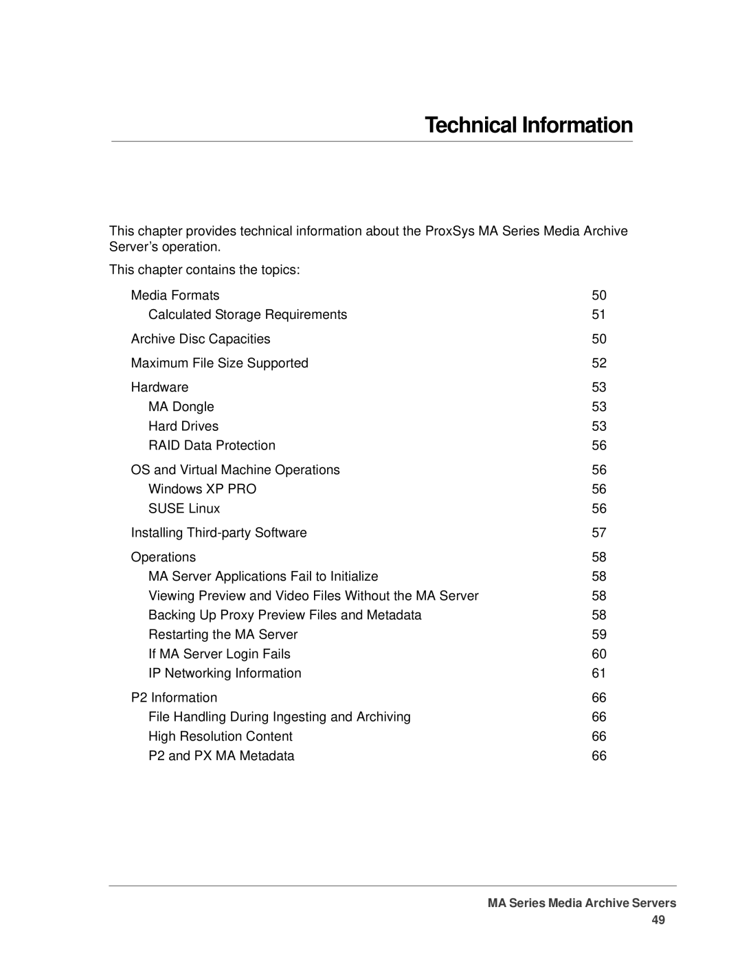 FOCUS Enhancements MANL-1161-04 manual Technical Information 