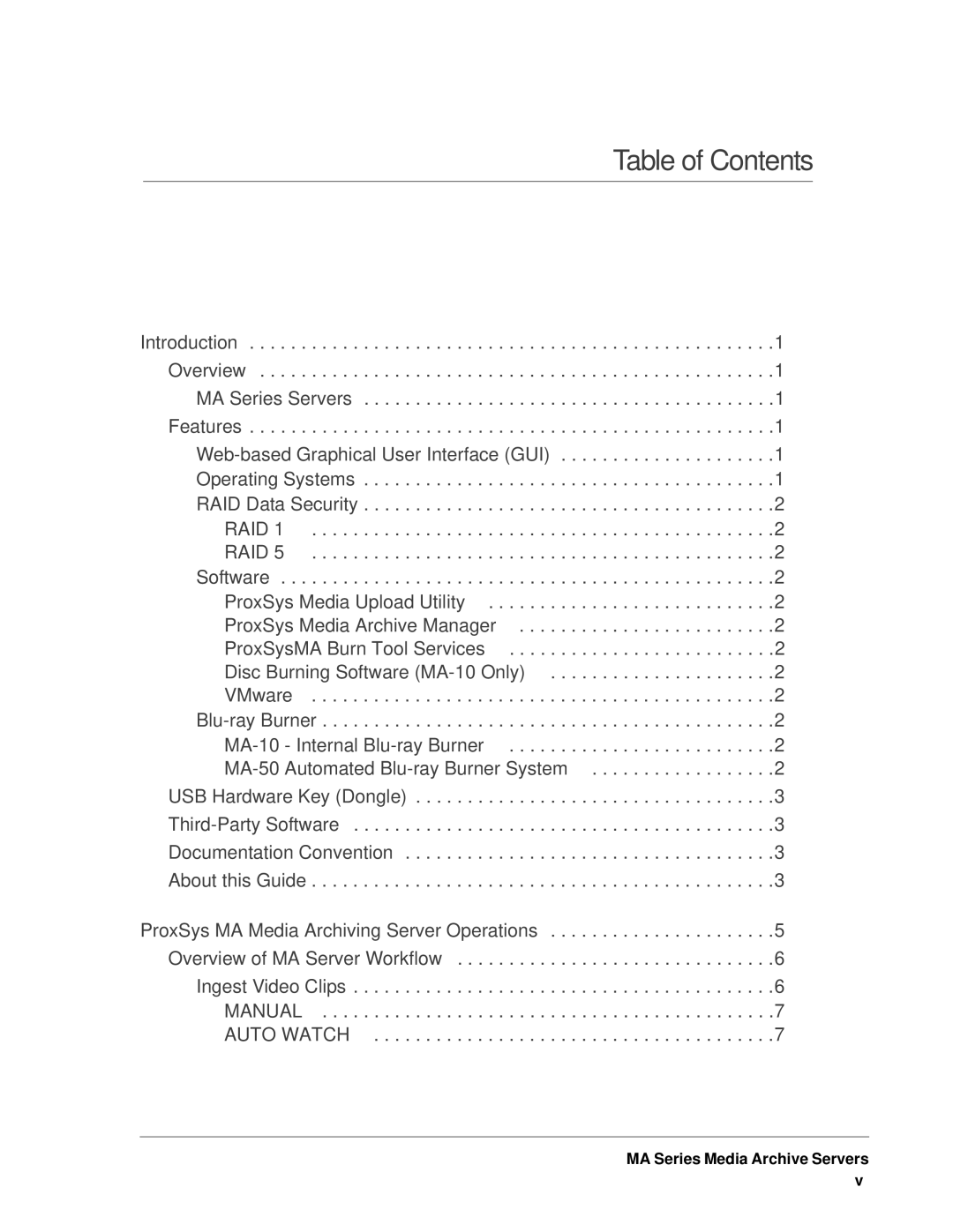 FOCUS Enhancements MANL-1161-04 manual Table of Contents 