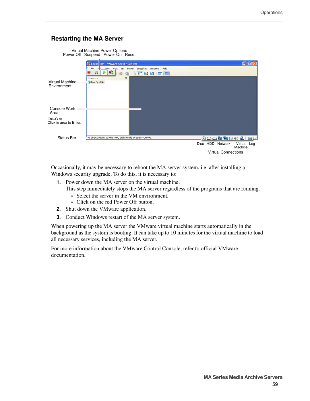 FOCUS Enhancements MANL-1161-04 manual Restarting the MA Server 