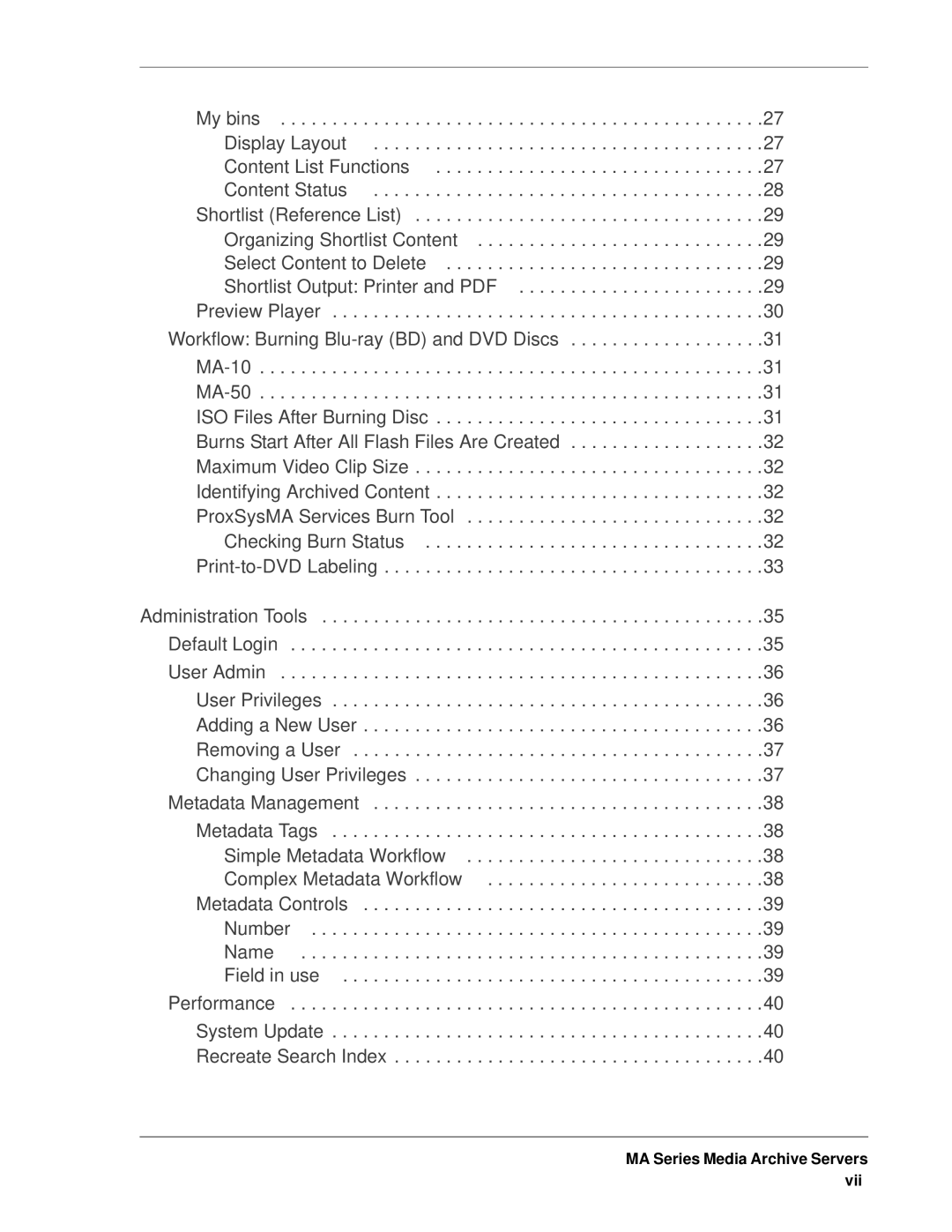 FOCUS Enhancements MANL-1161-04 manual MA Series Media Archive Servers 