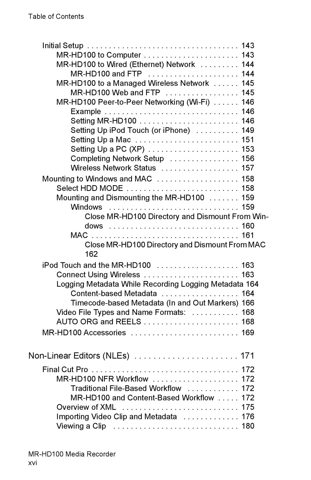 FOCUS Enhancements MR-HD100 manual Non-Linear Editors NLEs 