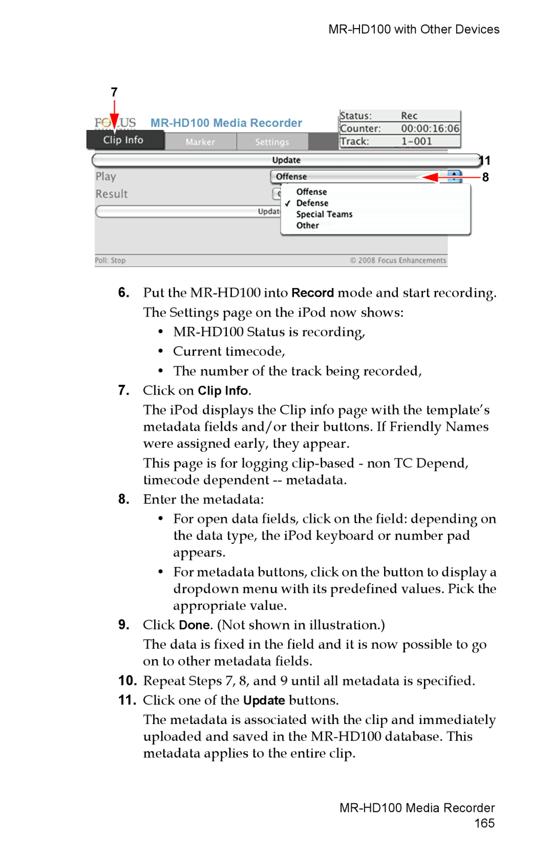 FOCUS Enhancements manual MR-HD100 with Other Devices 