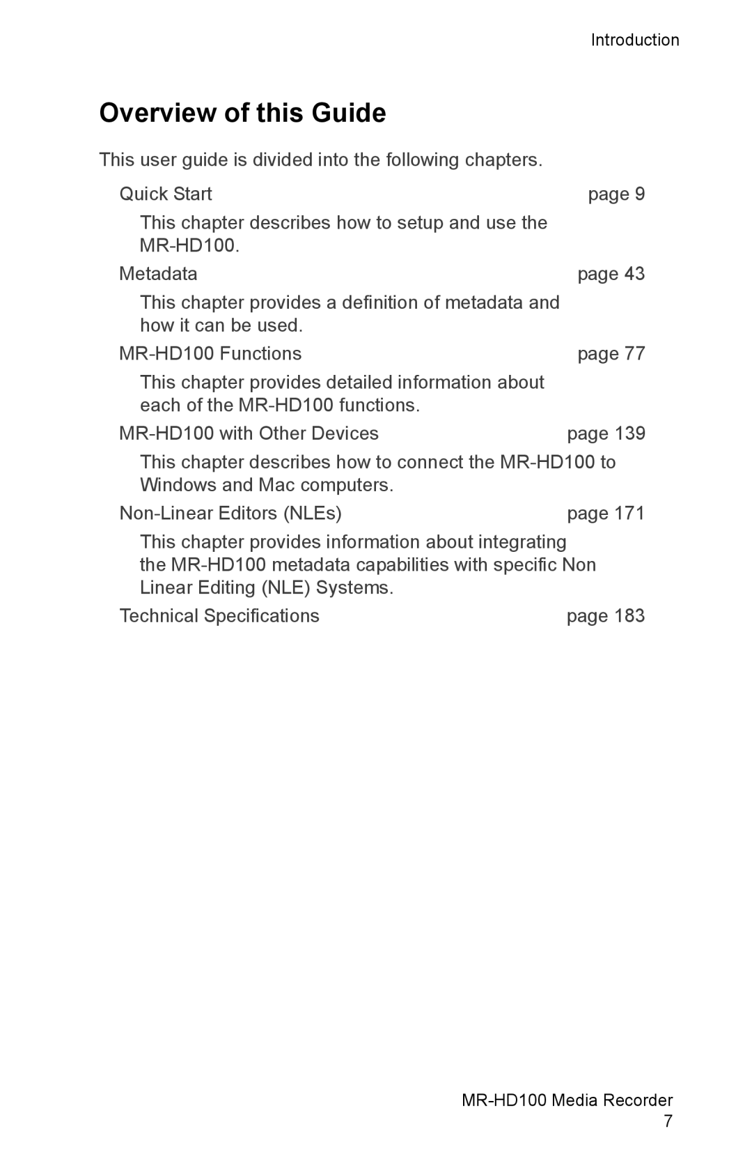 FOCUS Enhancements MR-HD100 manual Overview of this Guide 