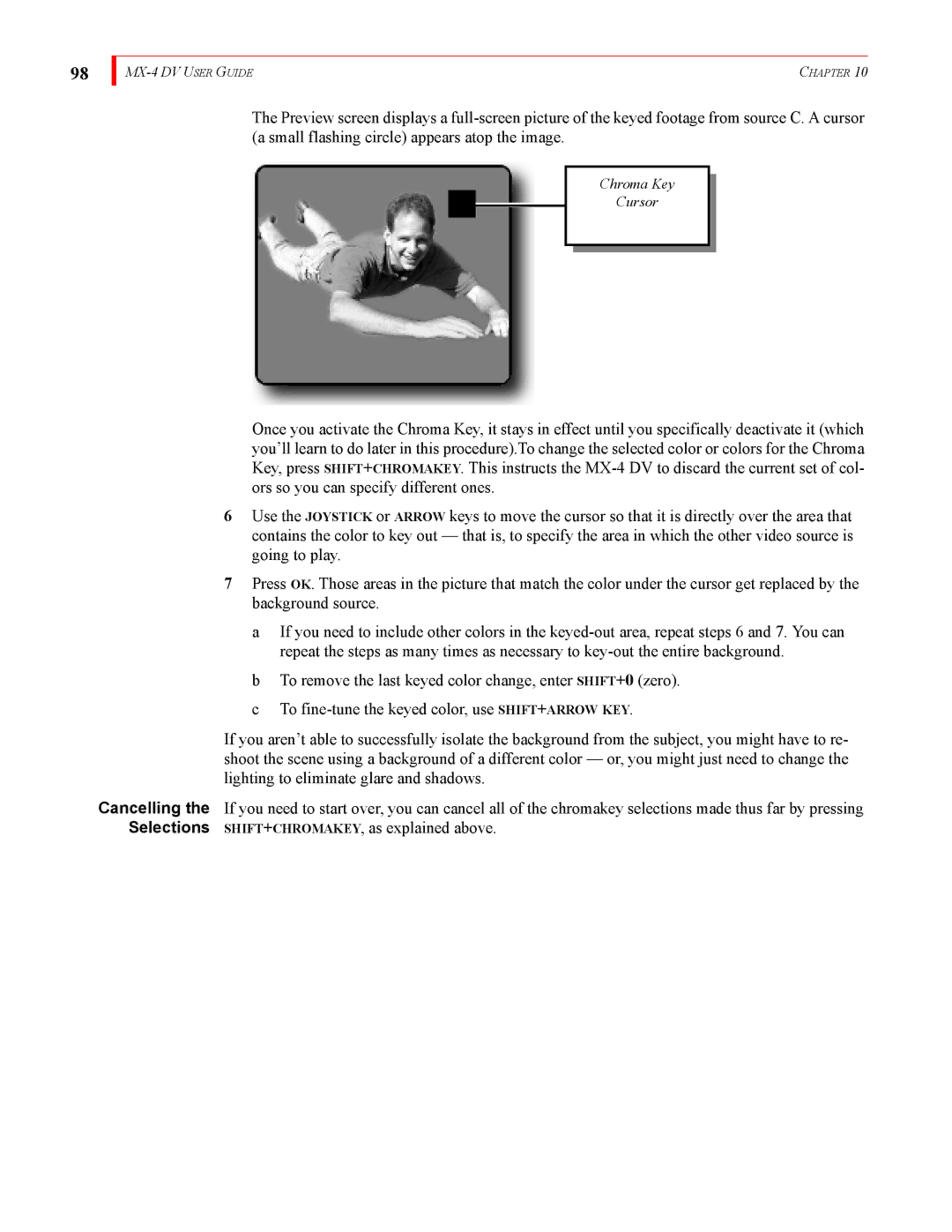 FOCUS Enhancements MX-4DV manual Chroma Key Cursor 