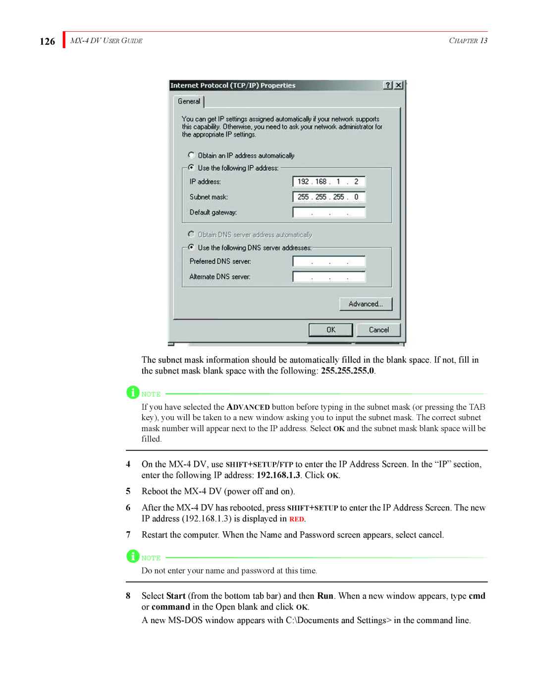 FOCUS Enhancements MX-4DV manual 126 