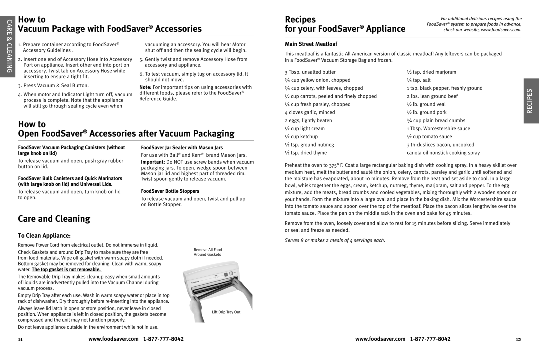 FoodSaver foodsaver vacuum sealing system How to, Vacuum Package with FoodSaver Accessories, For your FoodSaver Appliance 