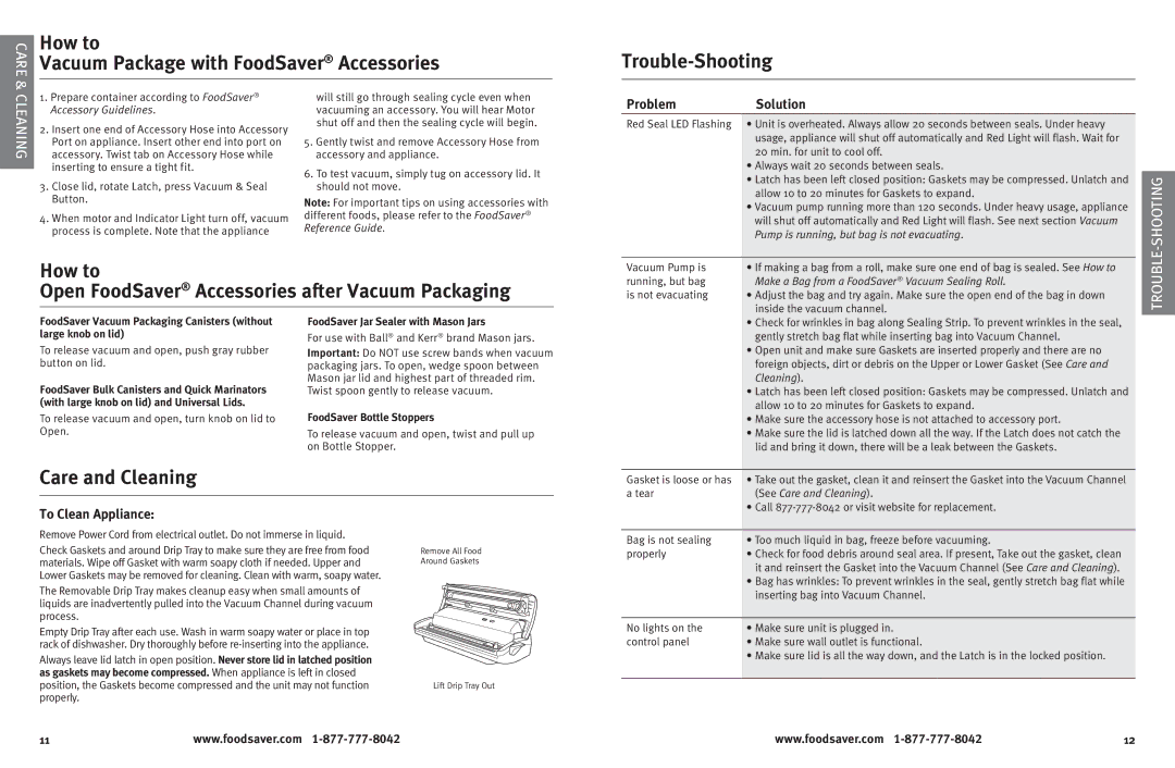 FoodSaver V2244 manual How to, Vacuum Package with FoodSaver Accessories, Open FoodSaver Accessories after Vacuum Packaging 