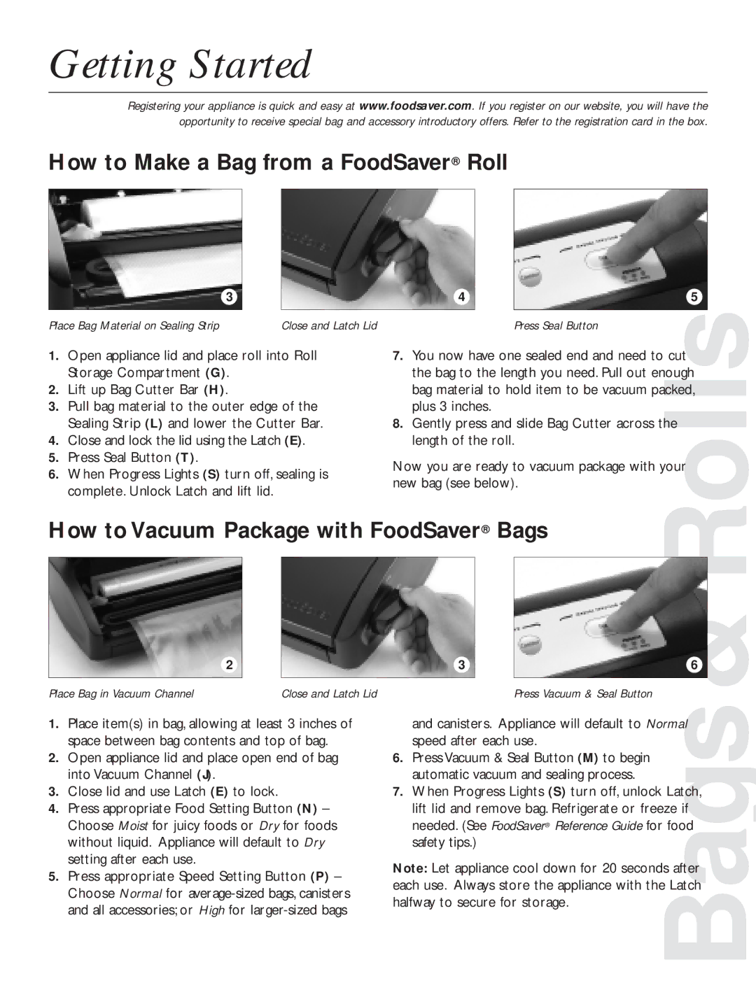 FoodSaver V2820 Getting Started, How to Make a Bag from a FoodSaver Roll, How to Vacuum Package with FoodSaver Bags 