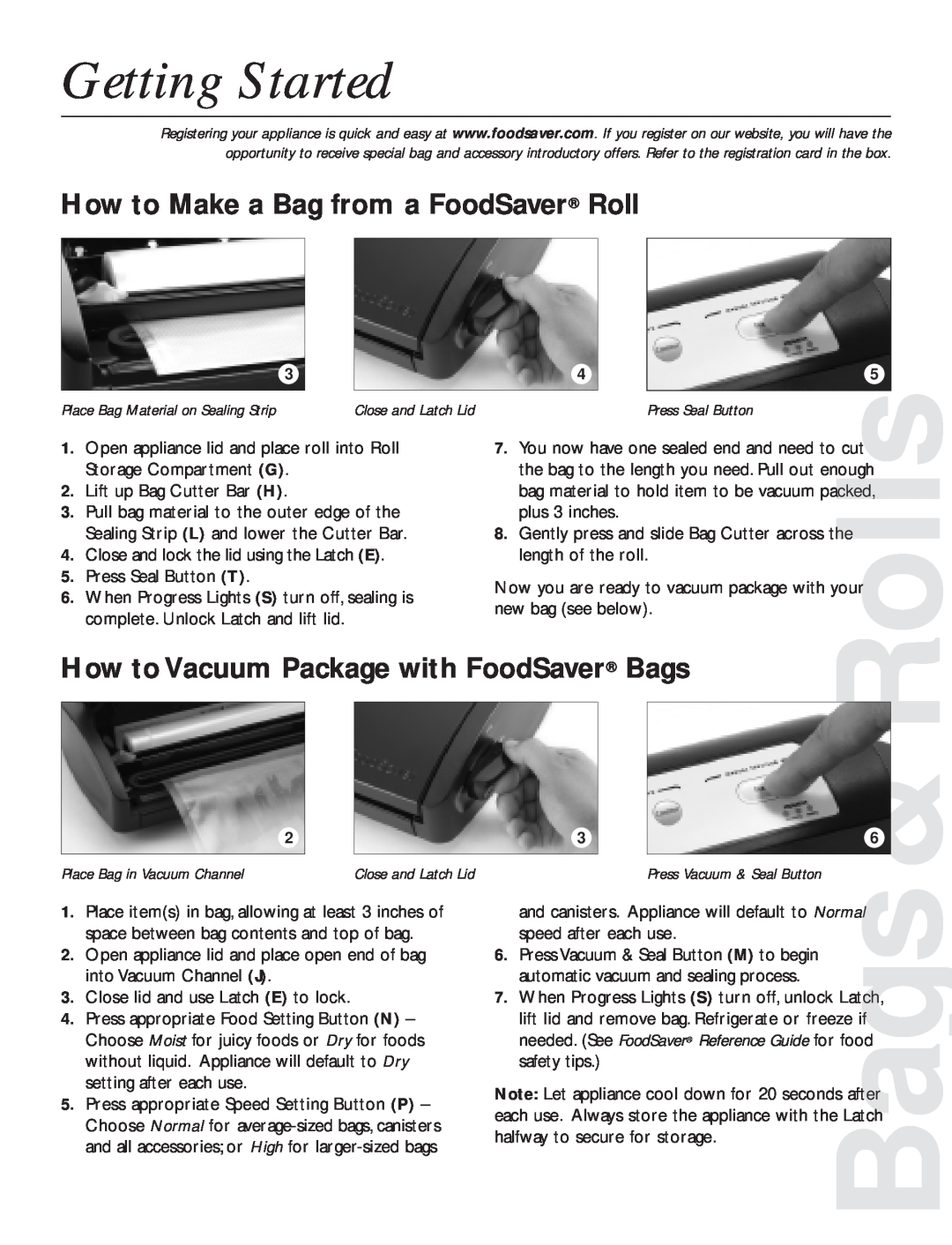 FoodSaver V2820 Getting Started, How to Make a Bag from a FoodSaver Roll, How to Vacuum Package with FoodSaver Bags, Rolls 