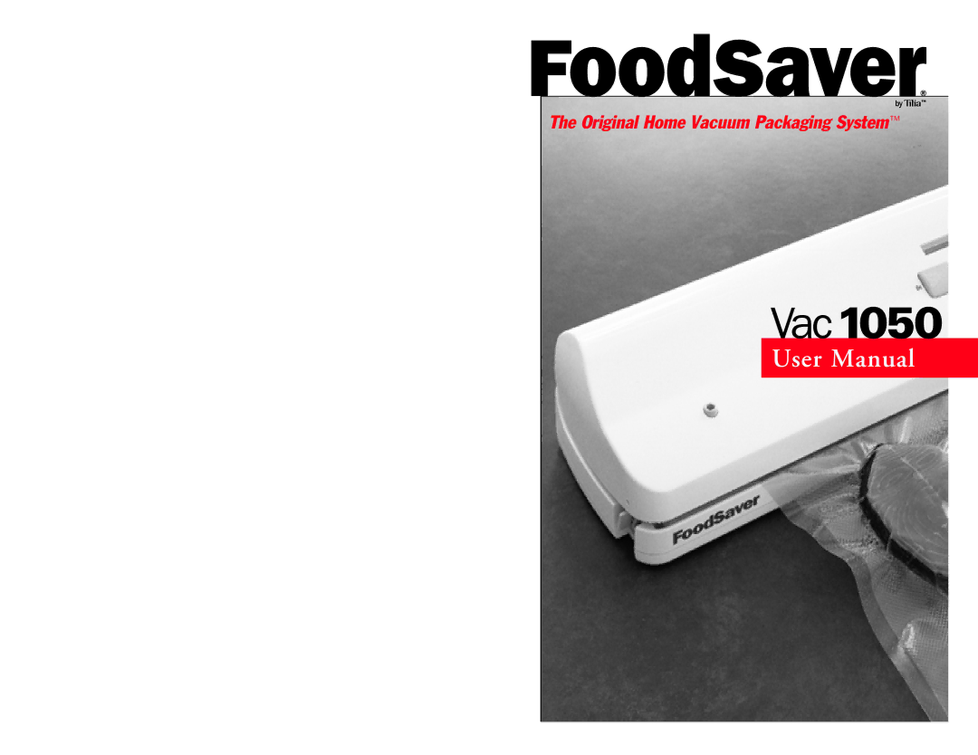 FoodSaver Vac1050 user manual 