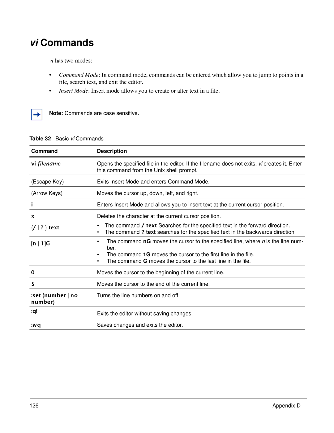 Force10 Networks 100-00055-01 manual Vi Commands, ? text, Set number no, Number 