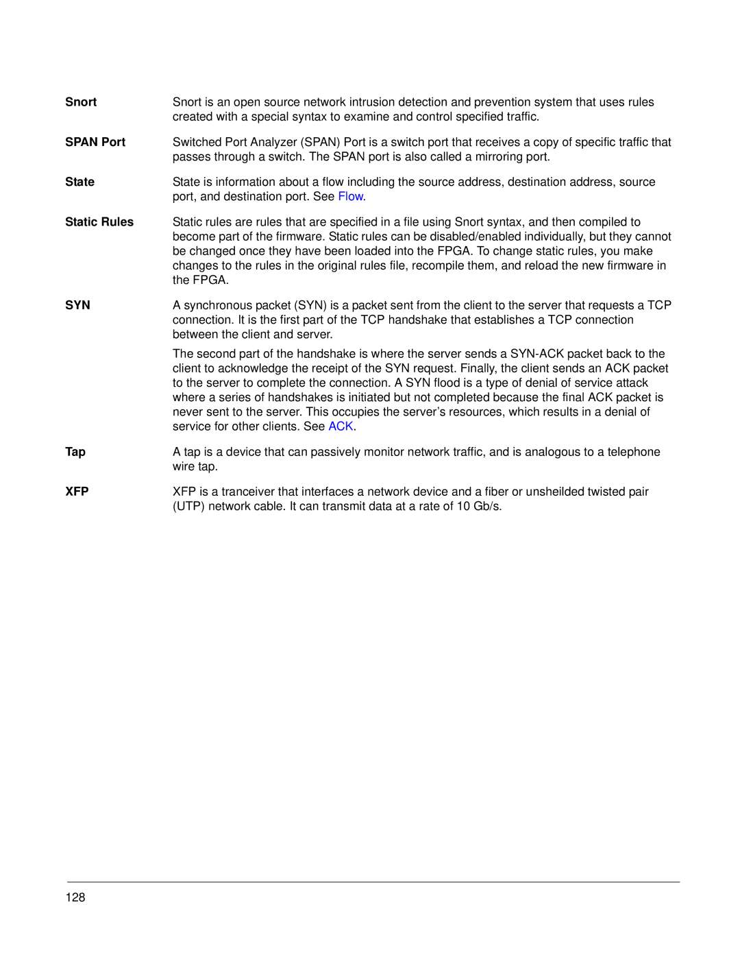 Force10 Networks 100-00055-01 manual Snort, Span Port, State, Static Rules, Tap 