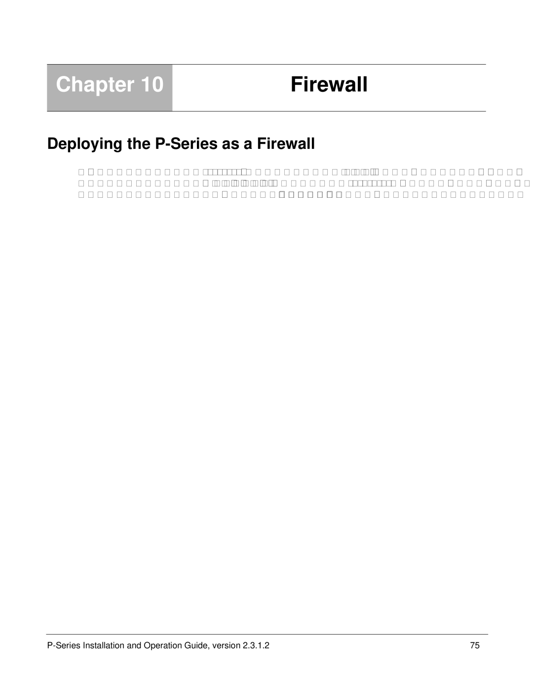 Force10 Networks 100-00055-01 manual Chapter Firewall, Deploying the P-Series as a Firewall 