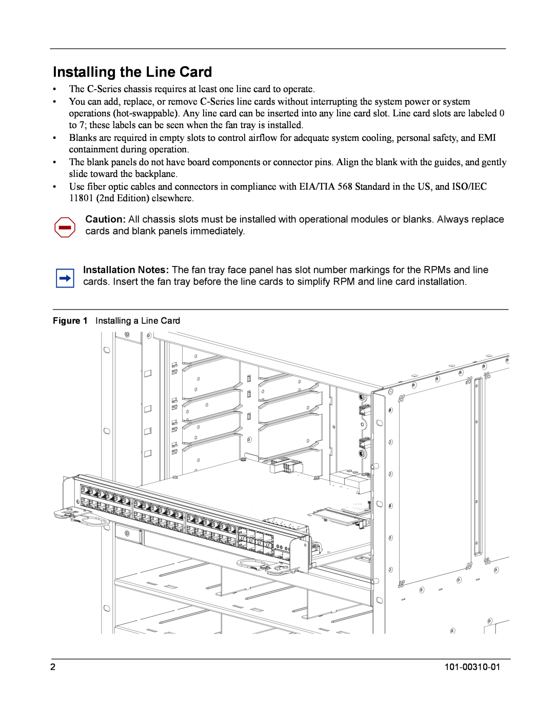 Force10 Networks C-Series installation instructions Installing the Line Card 