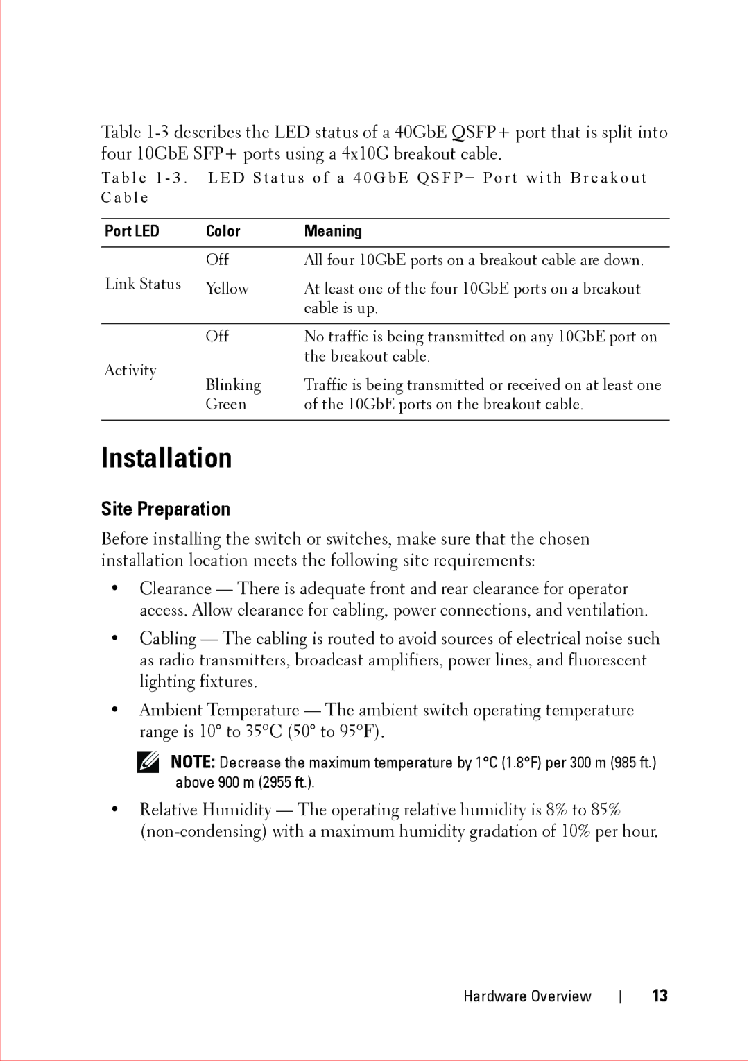 Force10 Networks CC-C-BLNK-LC manual Installation, Site Preparation 