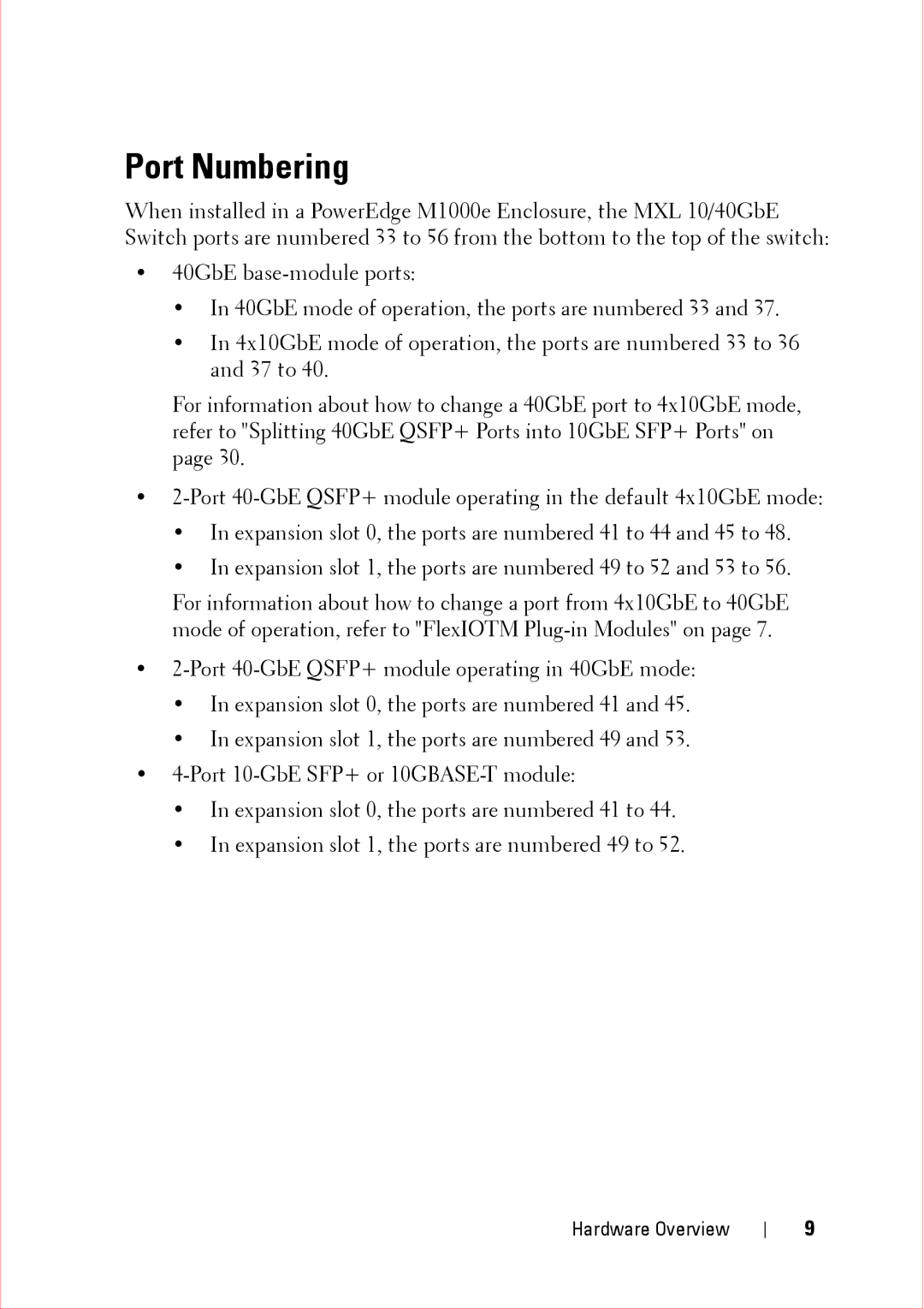 Force10 Networks CC-C-BLNK-LC manual Port Numbering 