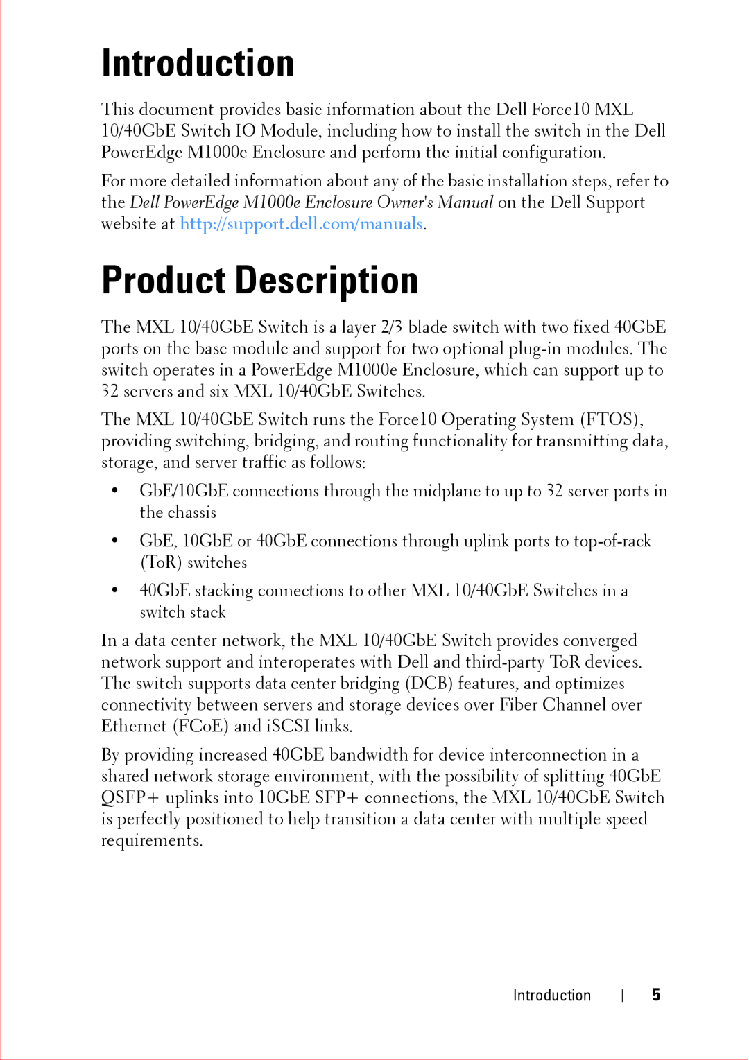 Force10 Networks CC-C-BLNK-LC manual Introduction, Product Description 