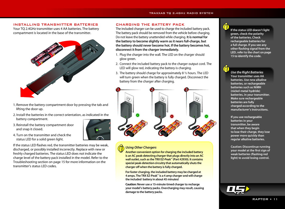 Ford 58064 owner manual Installing Transmitter Batteries, Charging the Battery Pack 