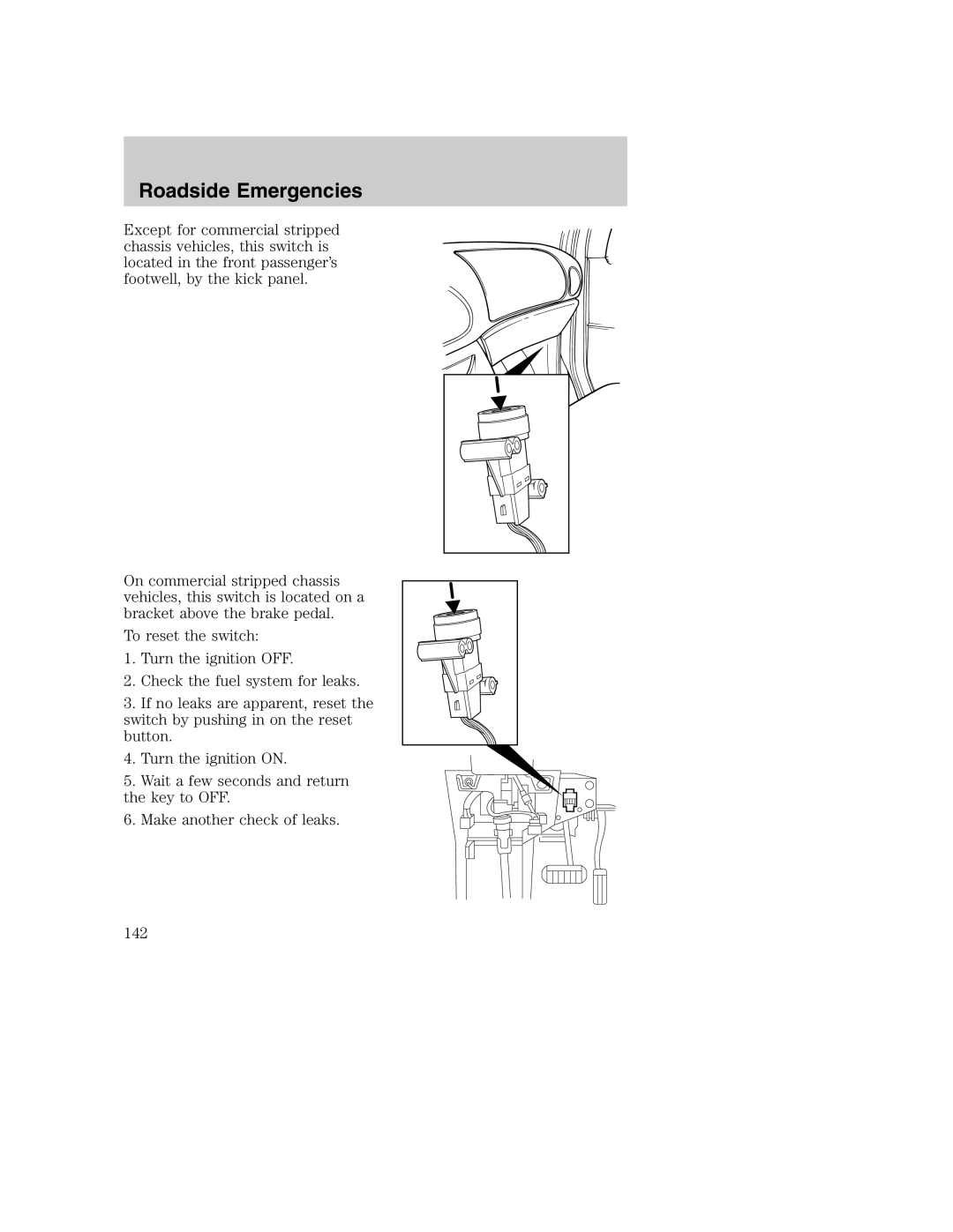 Ford AM/FM stereo manual Roadside Emergencies 