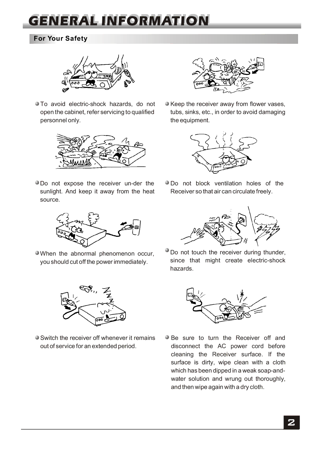 Fortec FS-4200 manual For Your Safety 