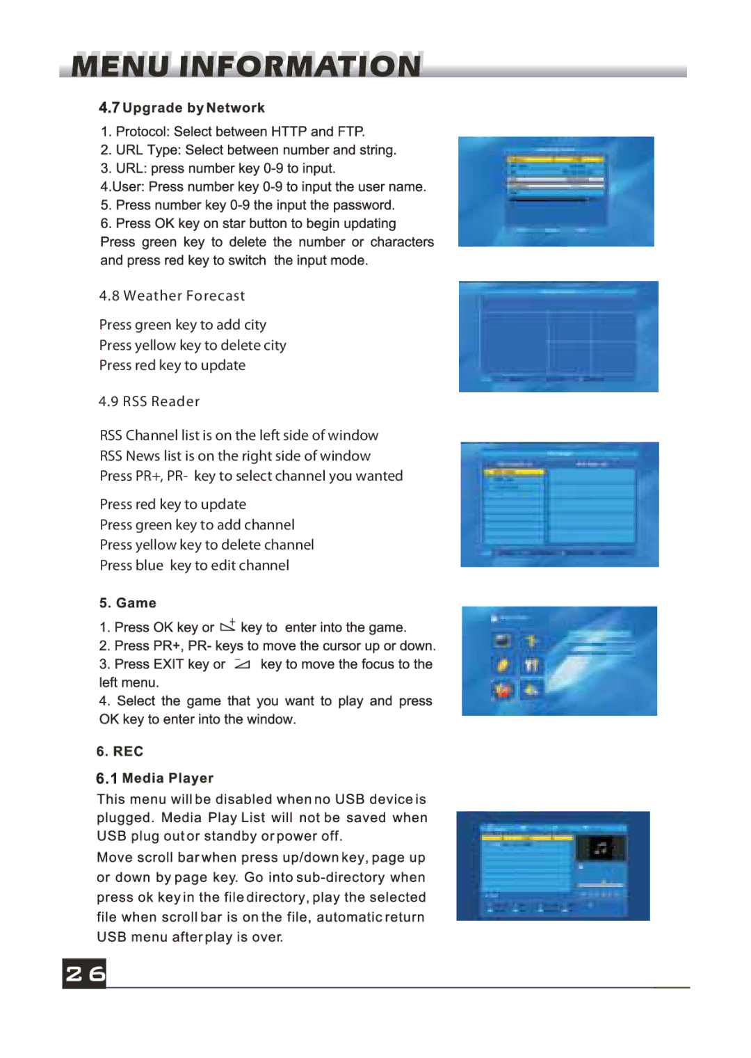 Fortec FSHDT-5000 manual Weather Forecast 