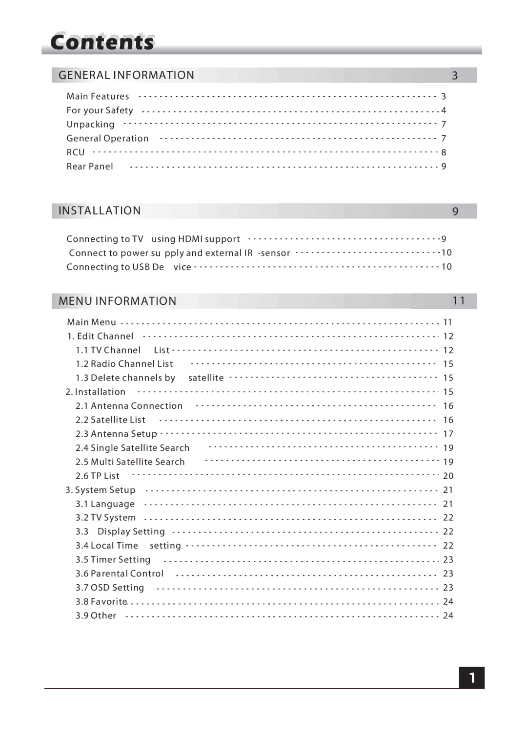 Fortec FSHDT-5000 manual General Information 